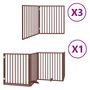 Voir la diapositive 2 : VIDAXL Barriere pour chien porte pliable 10 panneaux bois de peuplier