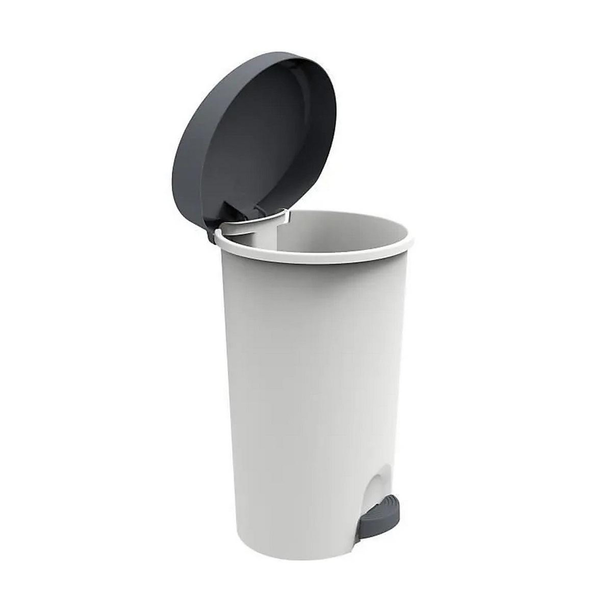 Voir la diapositive 2 : Eda Poubelle à pédale 45l gris béton / anthracite - 10631 g.bt/g.an