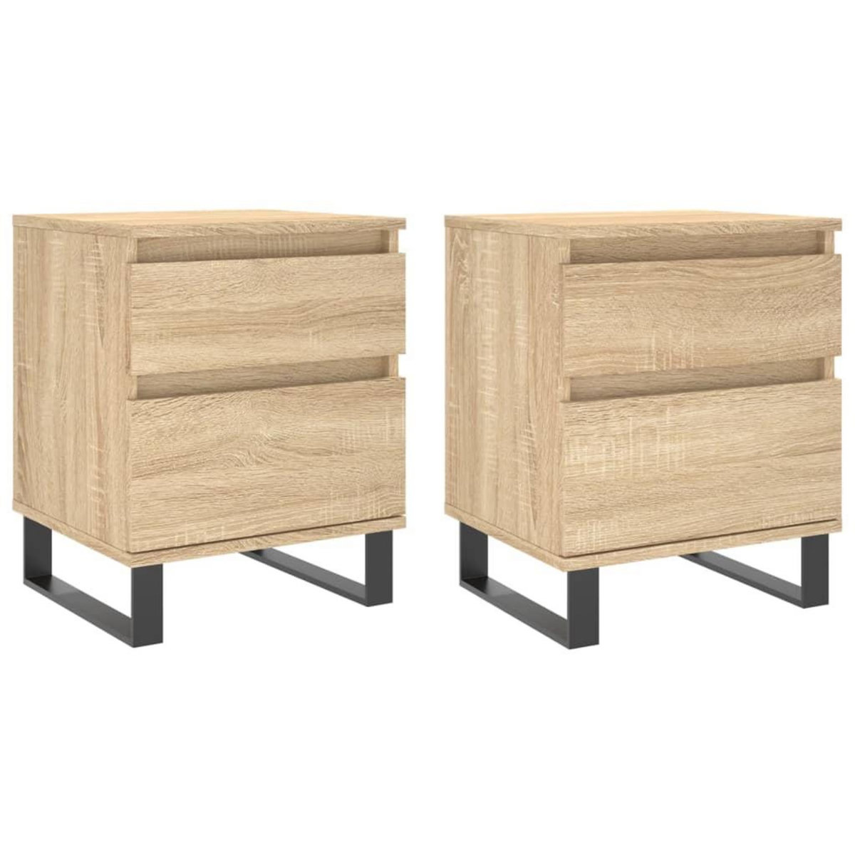 VIDAXL Tables de chevet 2 pcs chene sonoma 40x35x50 cm bois ingenierie