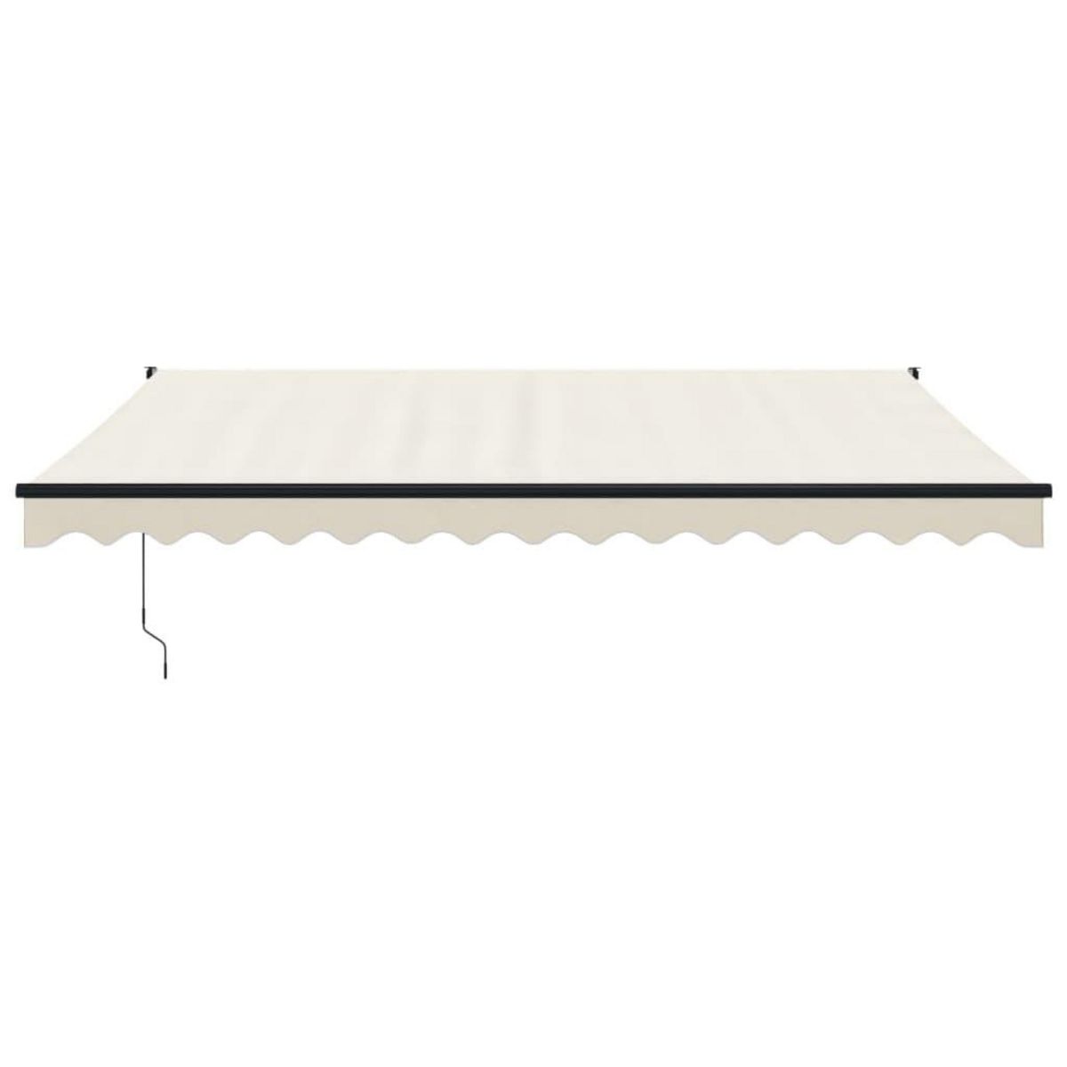 VIDAXL Auvent retractable creme 4x3 m tissu et aluminium
