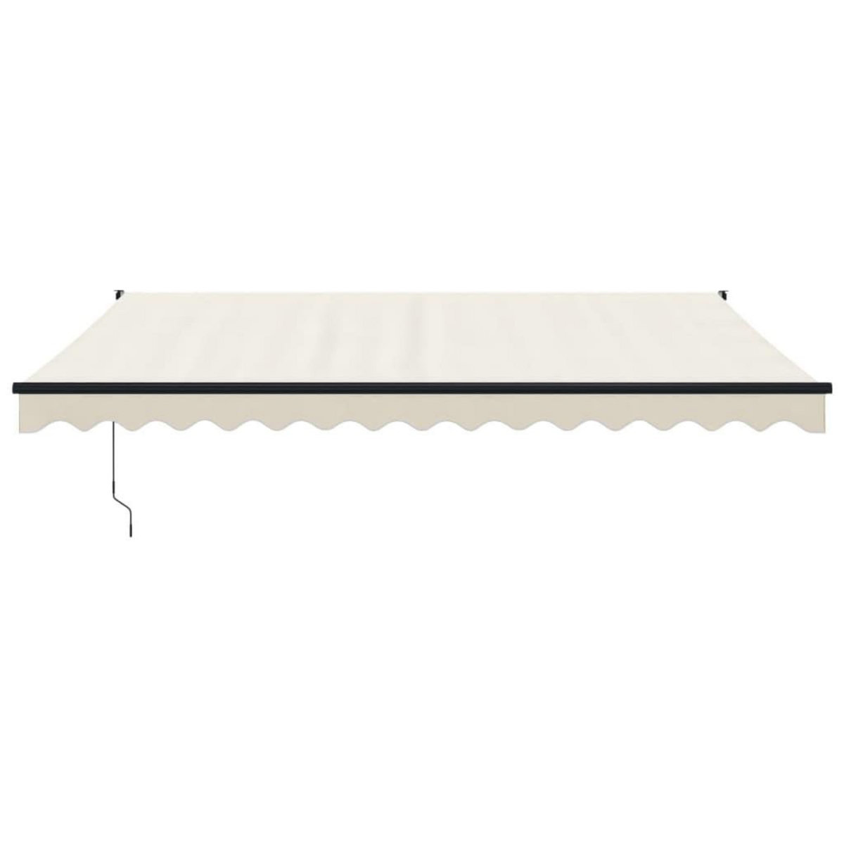 VIDAXL Auvent retractable creme 4x3 m tissu et aluminium