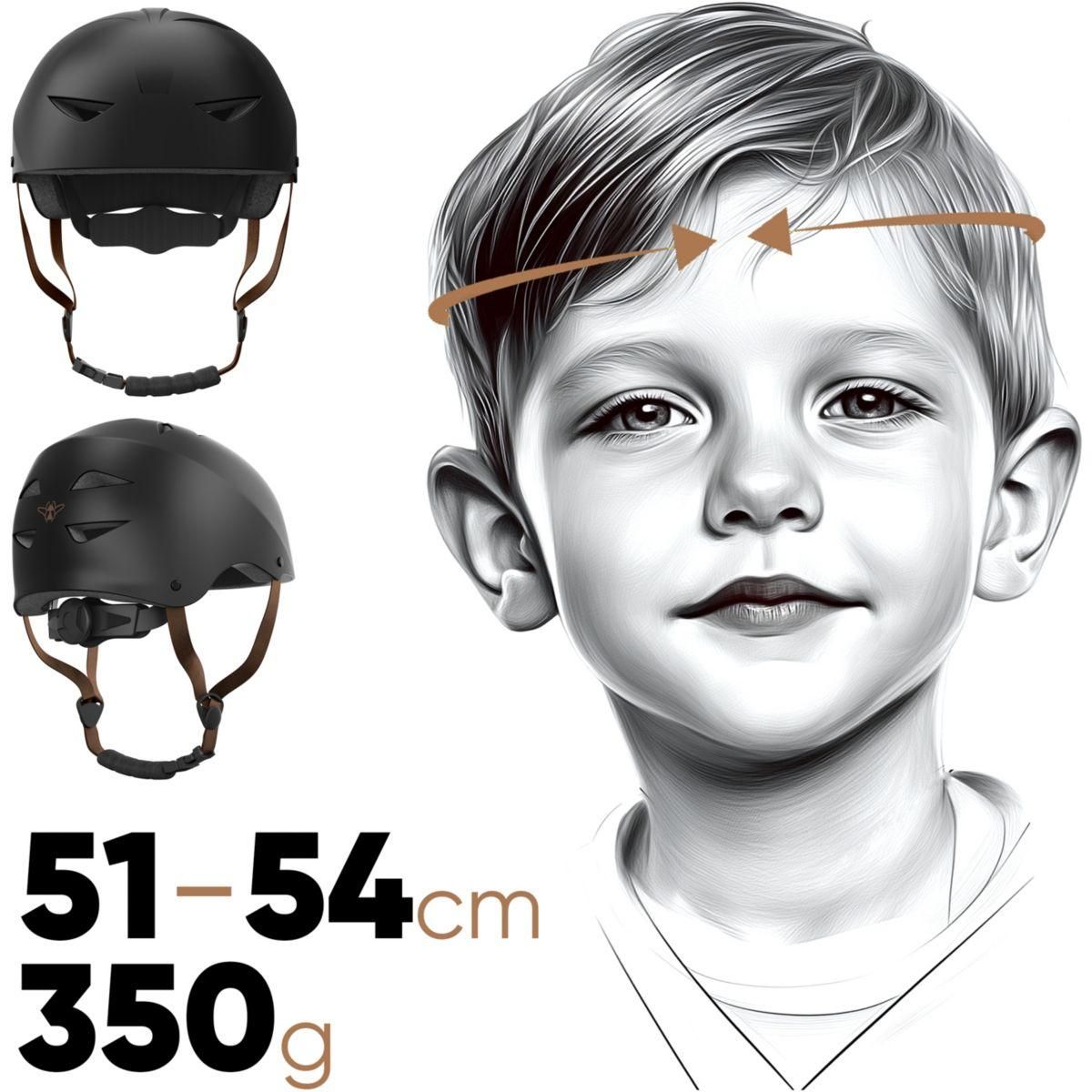 CASR Casque Classico noir et marron taille S