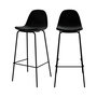 Voir la diapositive 1 : Rendez vous déco Lot de 2 chaises de bar en velours noir 75 cm-Henrik