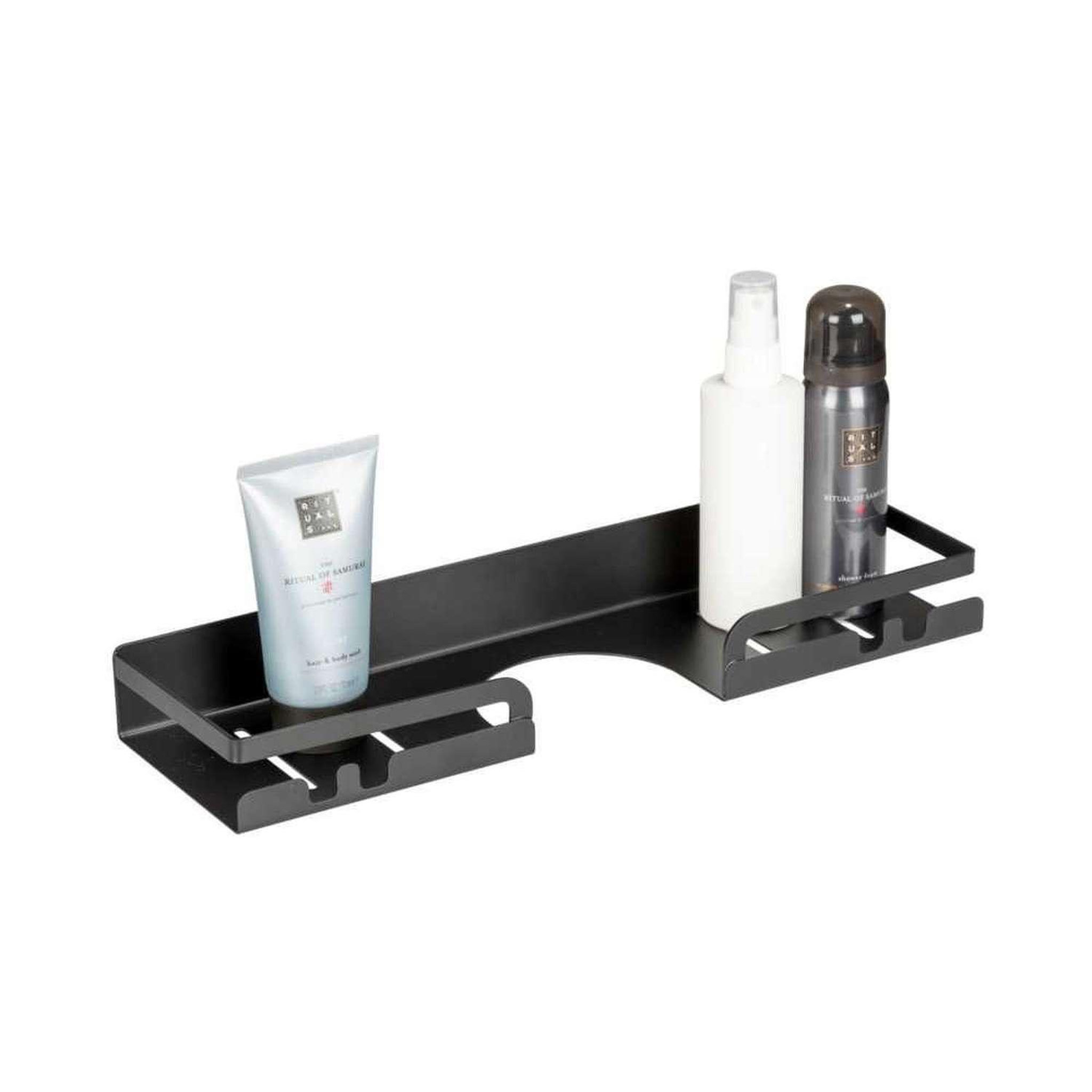 Voir la diapositive 4 : Wenko Étagère de barre douche - l. 35,5 cm - noir