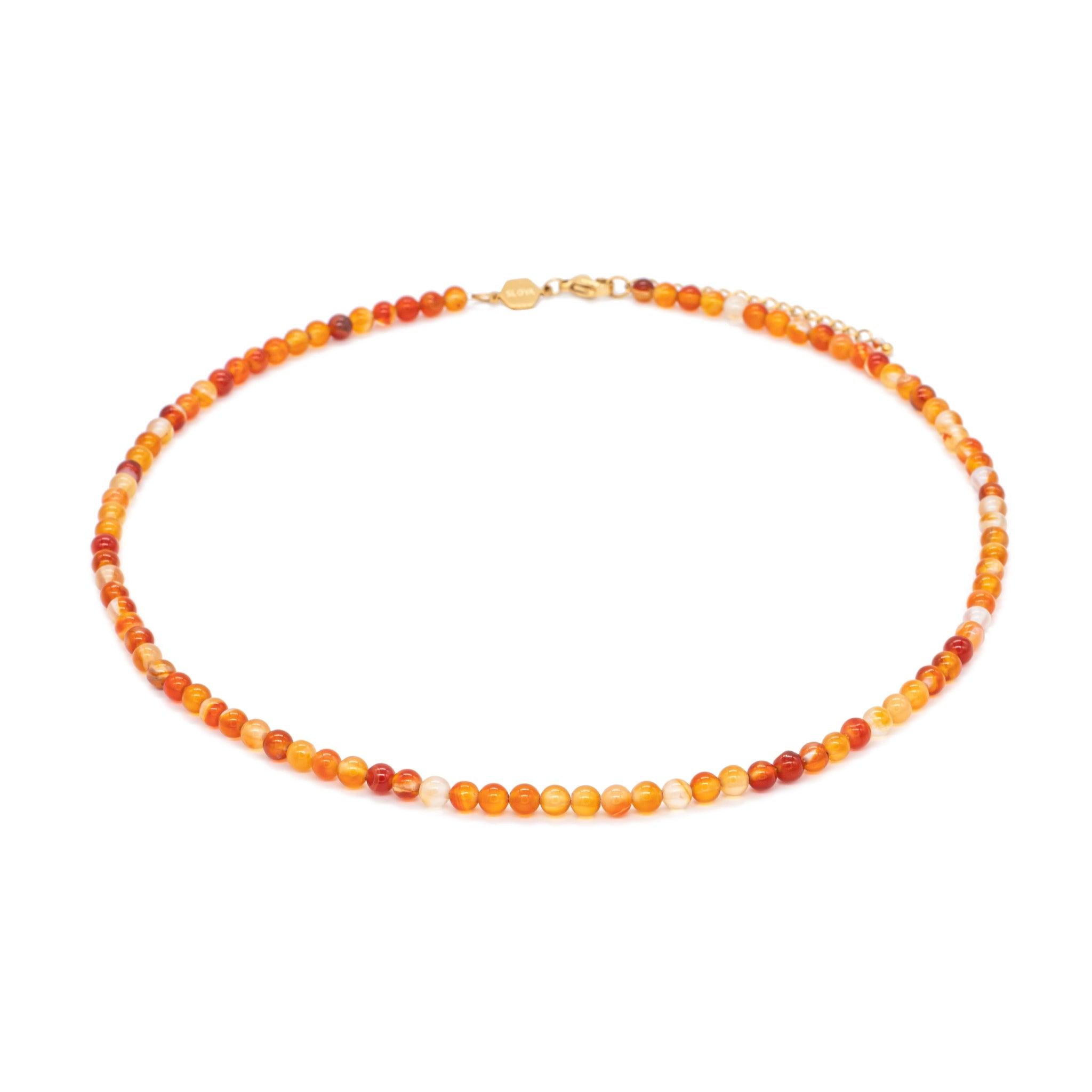 Voir la diapositive 1 : SLOYA Collier Serena en pierres Cornaline