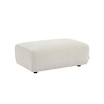 SWEEEK Pouf. module pour canapé. repose-pieds pour canapé 3 places en bouclette blanche. L 102 x P 70 x H 41cm - Wallas