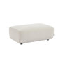 Voir la diapositive 1 : SWEEEK Pouf. module pour canapé. repose-pieds pour canapé 3 places en bouclette blanche. L 102 x P 70 x H 41cm - Wallas