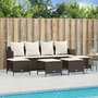 Voir la diapositive 1 : VIDAXL Salon de jardin avec coussins 5 pcs marron resine tressee