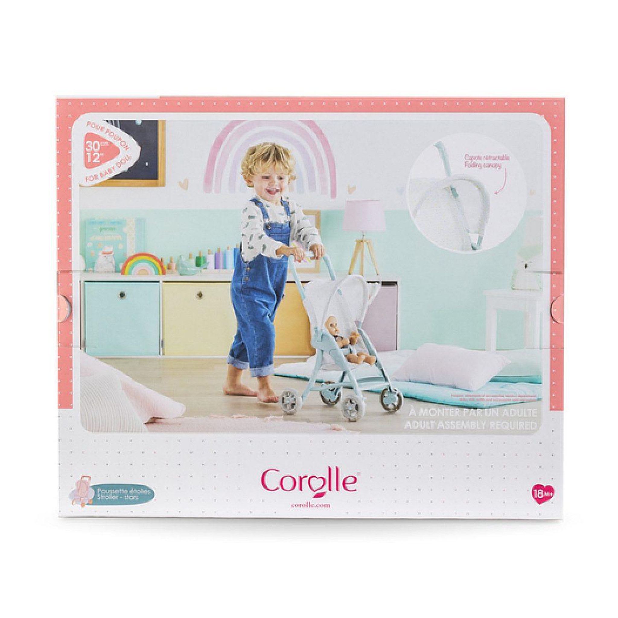 Voir la diapositive 2 : Corolle Bb30 poussette etoiles