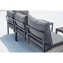 Voir la diapositive 6 : CONCEPT USINE Salon de jardin 4 places en aluminium et acier gris foncé LOLEA