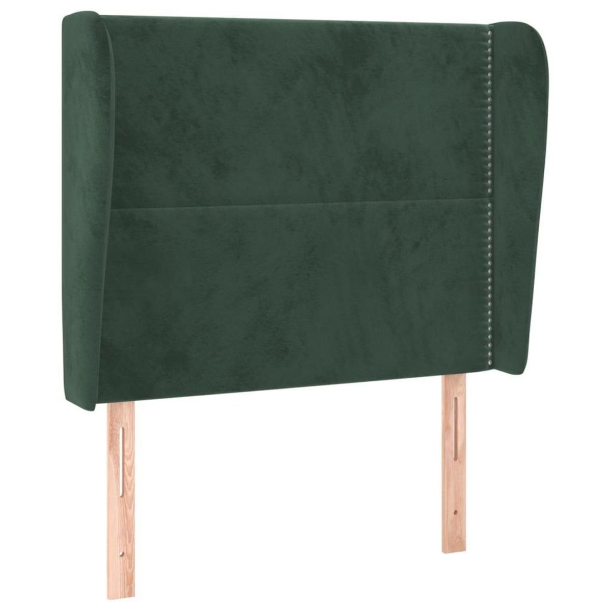VIDAXL Tete de lit avec oreilles Vert fonce 103x23x118/128 cm Velours