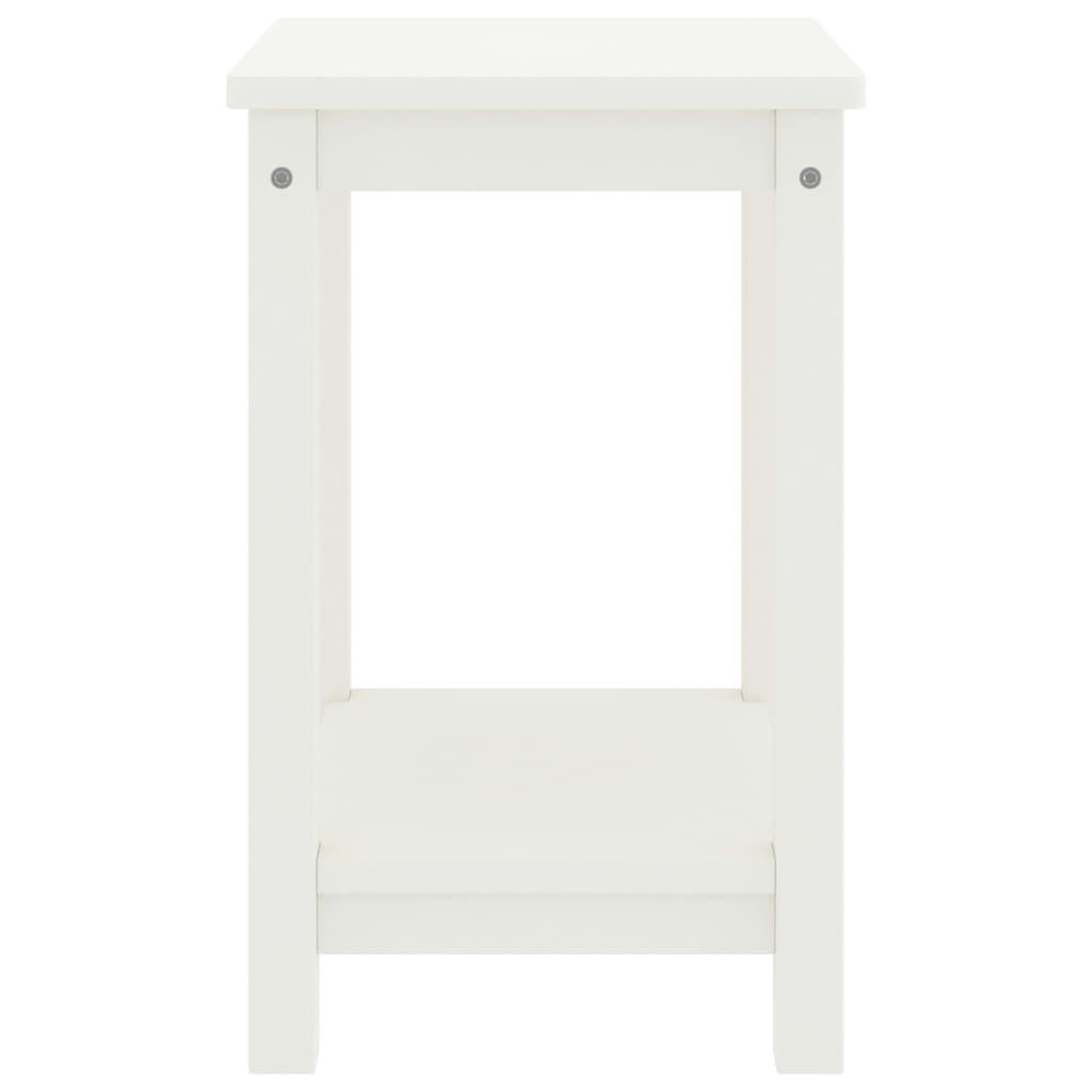 Voir la diapositive 3 : VIDAXL Table de chevet blanc 35x30x47 cm bois de pin massif