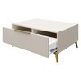 Voir la diapositive 4 : BEST MOBILIER Boccioni - table basse - beige - 1 tiroir - 104 cm