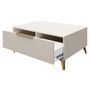 Voir la diapositive 4 : BEST MOBILIER Boccioni - table basse - beige - 1 tiroir - 104 cm