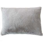 Paris Prix Coussin Déco Imitation Fourrure  Rabbit  50x65cm Gris
