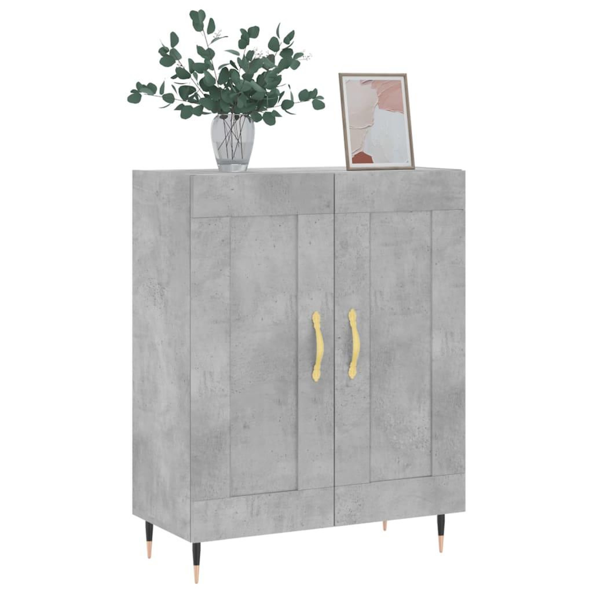 Voir la diapositive 3 : VIDAXL Buffet gris beton 69,5x34x90 cm bois d'ingenierie