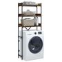 Voir la diapositive 5 : VIDAXL Etagere de lave-linge chene fume 67x25x163 cm bois d'ingenierie