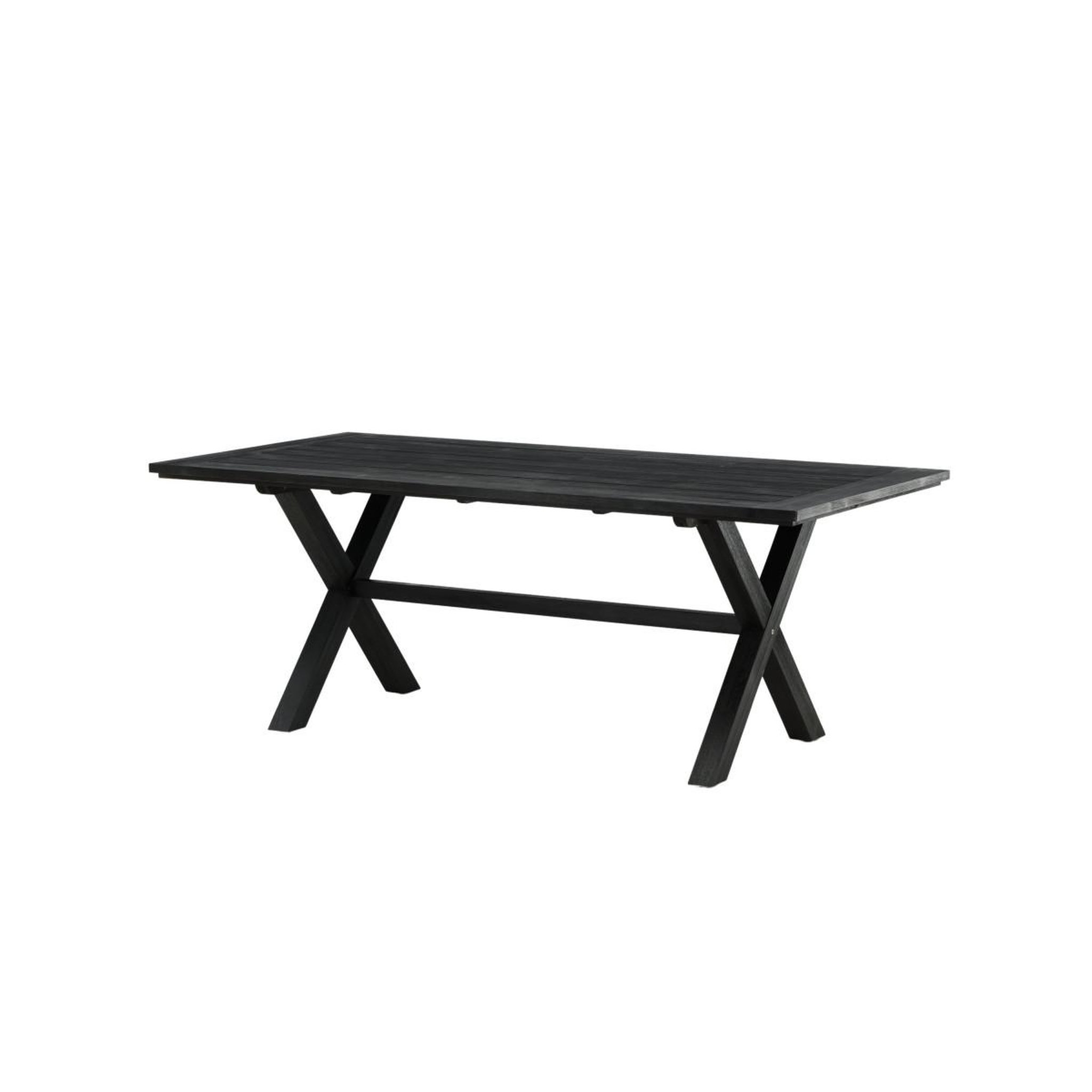 Voir la diapositive 5 : Paris Prix Table de jardin en bois  rives  200cm noir