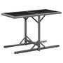 Voir la diapositive 1 : VIDAXL Table de jardin Anthracite 110x53x72 cm Verre et resine tressee