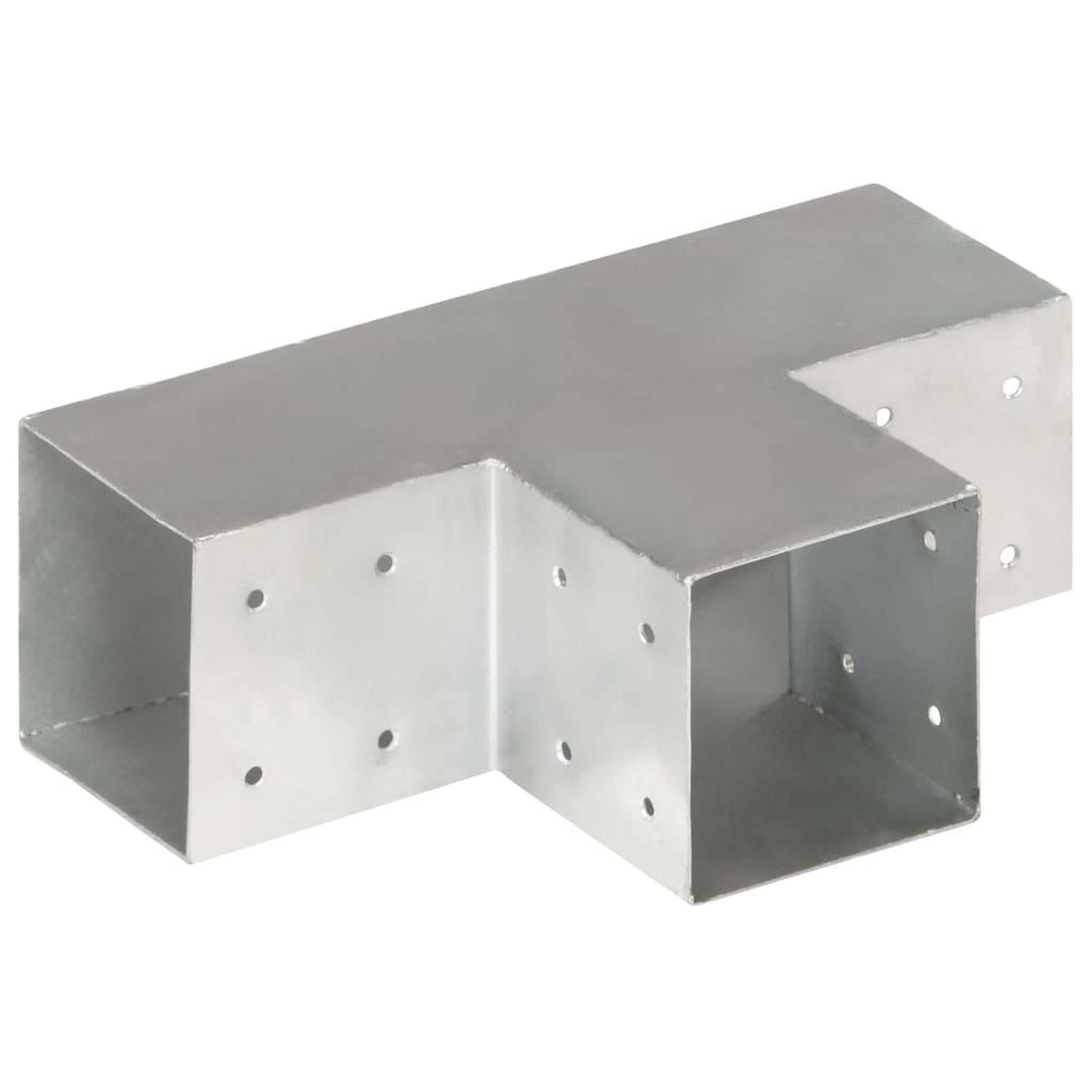 Voir la diapositive 3 : VIDAXL Connecteur de poteau Forme en T Metal galvanise 101x101 mm
