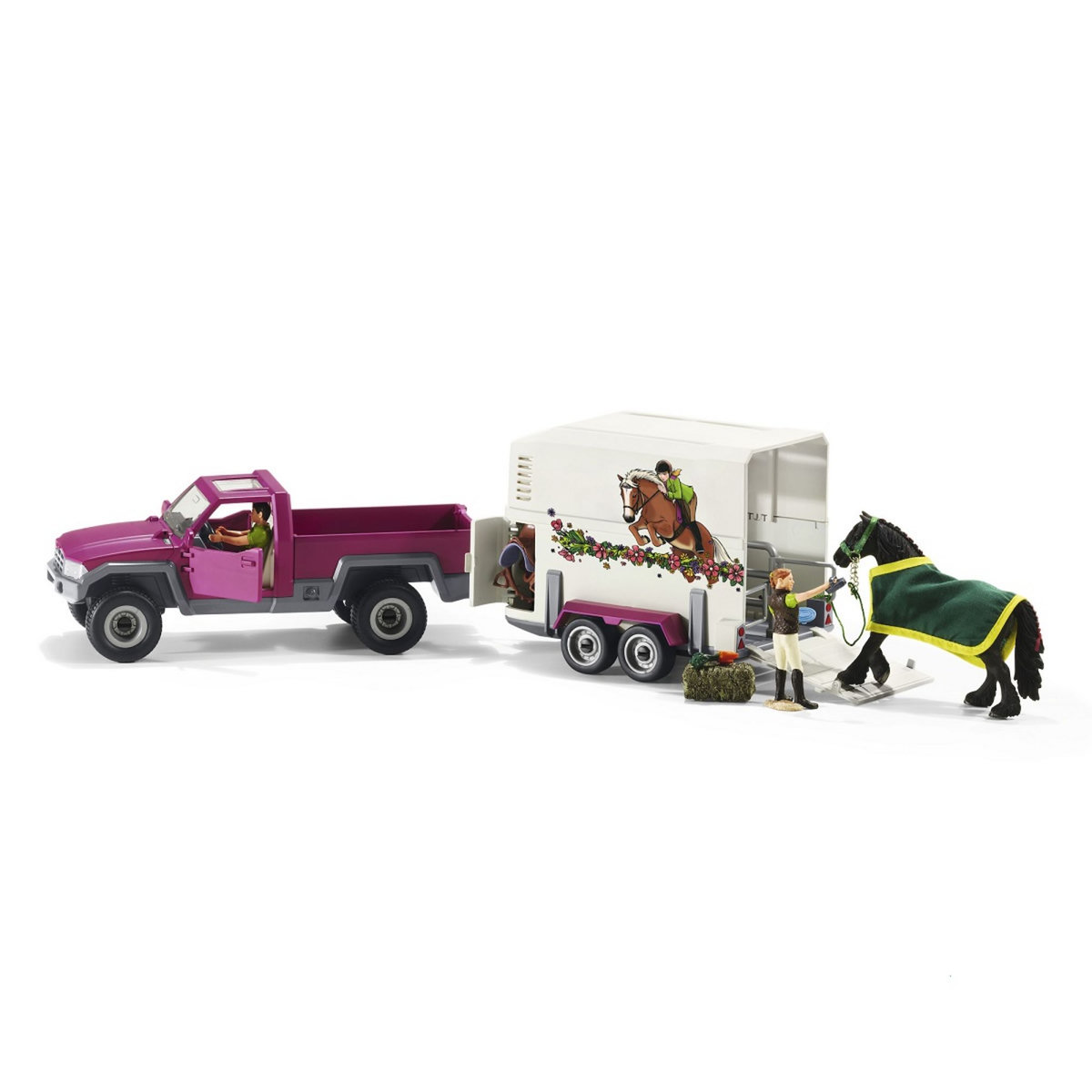 Schleich Pick up avec remorque pour cheval 