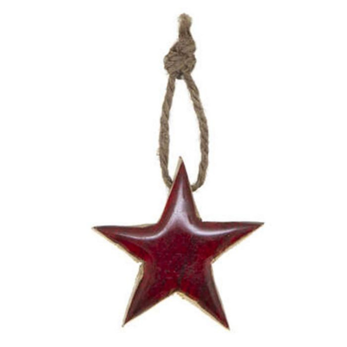 FEERIC LIGHT & CHRISTMAS Sujet de Noël Étoile  Glacé  6cm Rouge