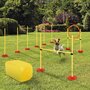 Voir la diapositive 4 : PAWHUT Agility sport pour chiens équipement complet haies, slalom, tunnel + sac de transport jaune