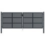 Voir la diapositive 3 : VIDAXL Portail de jardin anthracite 400x125 cm acier
