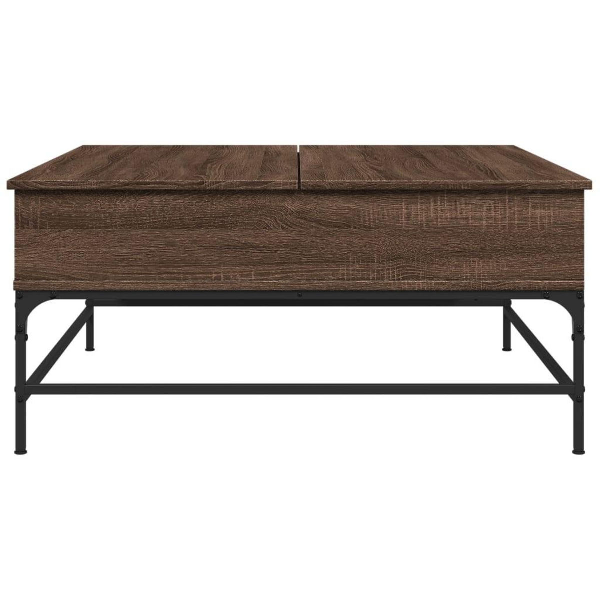 VIDAXL Table basse chene marron 95x95x45 cm bois d'ingenierie et metal