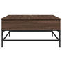 Voir la diapositive 5 : VIDAXL Table basse chene marron 95x95x45 cm bois d'ingenierie et metal