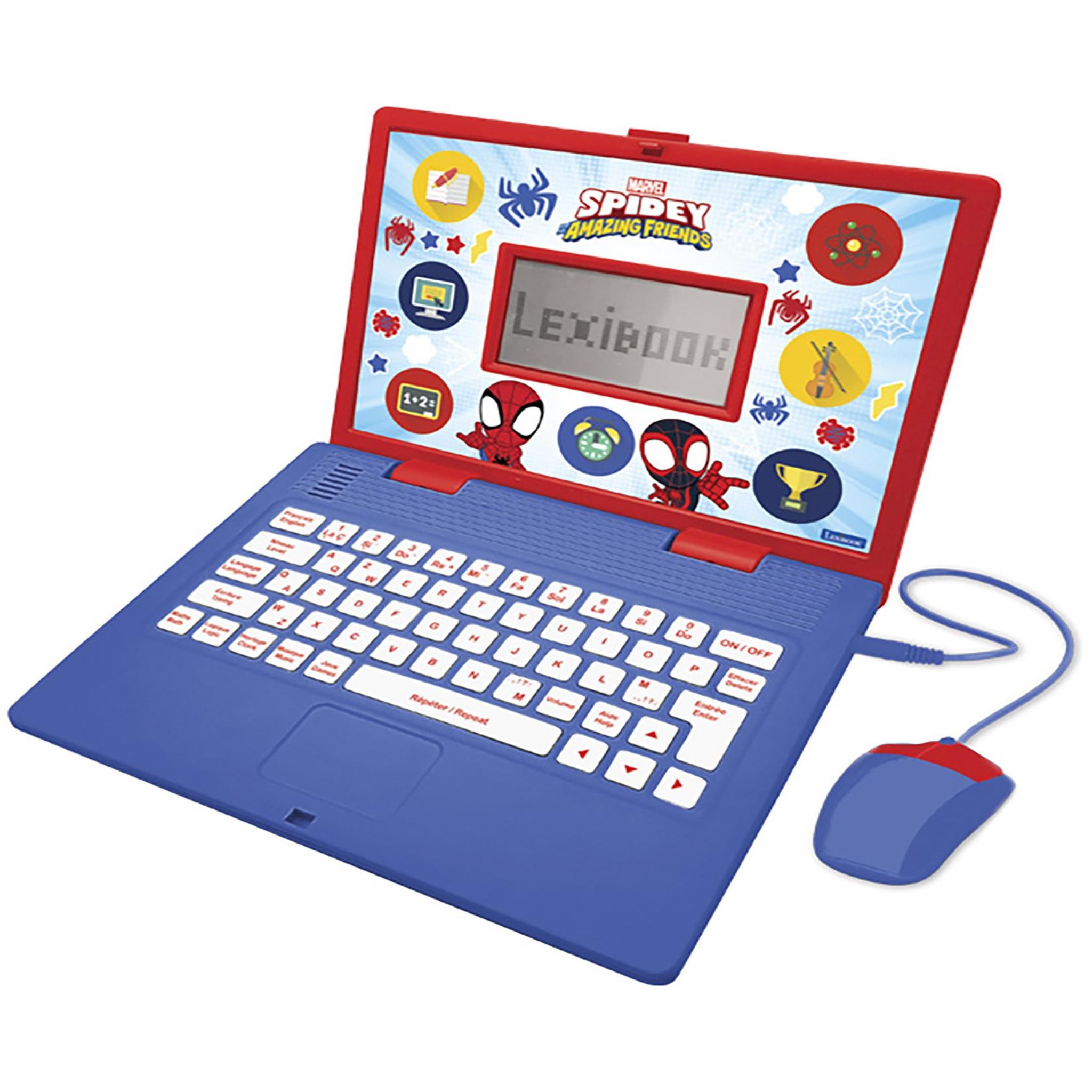 Lexibook Ordinateur portable éducatif bilingue Spidey and His Amanzing Friends (FR/EN)