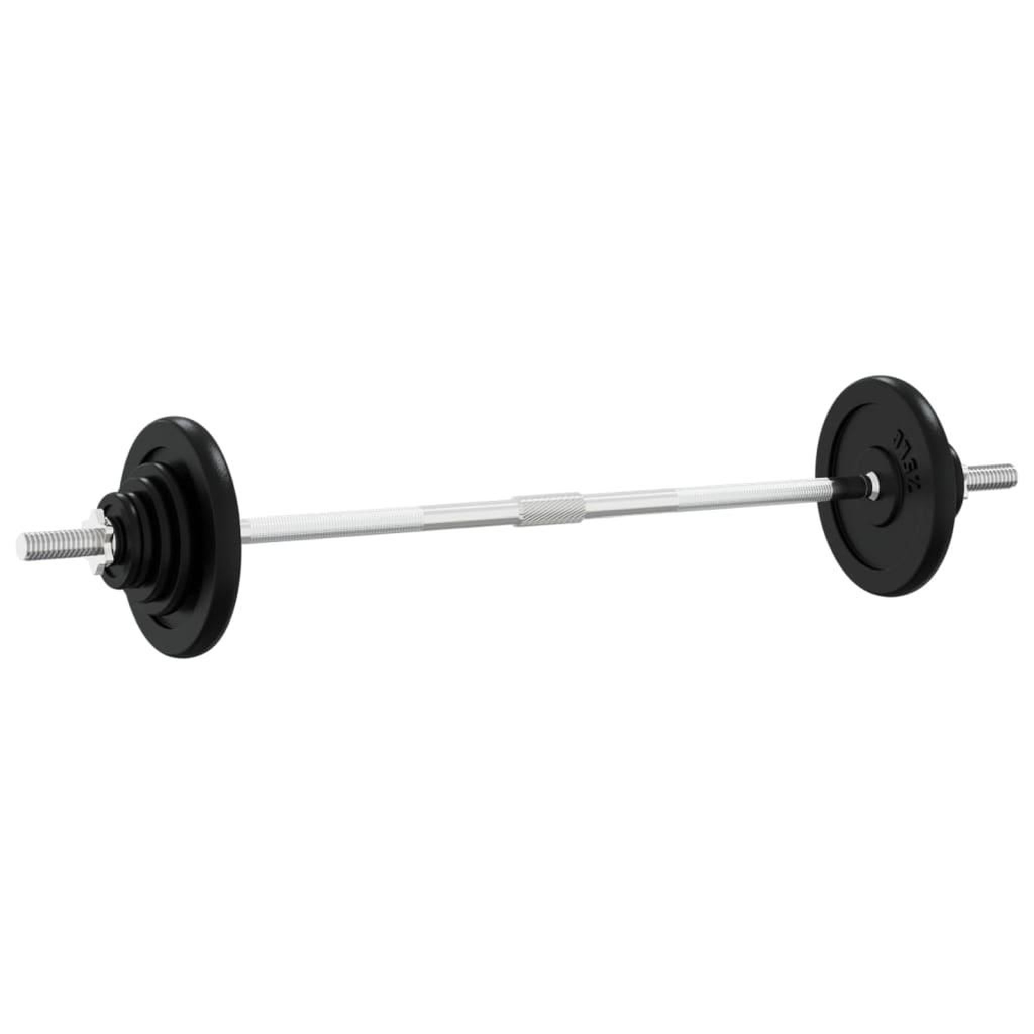 Voir la diapositive 2 : VIDAXL Barre d'halteres avec plaques 90 kg fonte