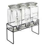 SECRET DE GOURMET Distributeur de Boisson  Modern Wood  4,5L Transparent