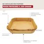 Voir la diapositive 3 : Fackelmann Lot de 300 Moules en papier air fryer carrés 20 cm Fackelmann