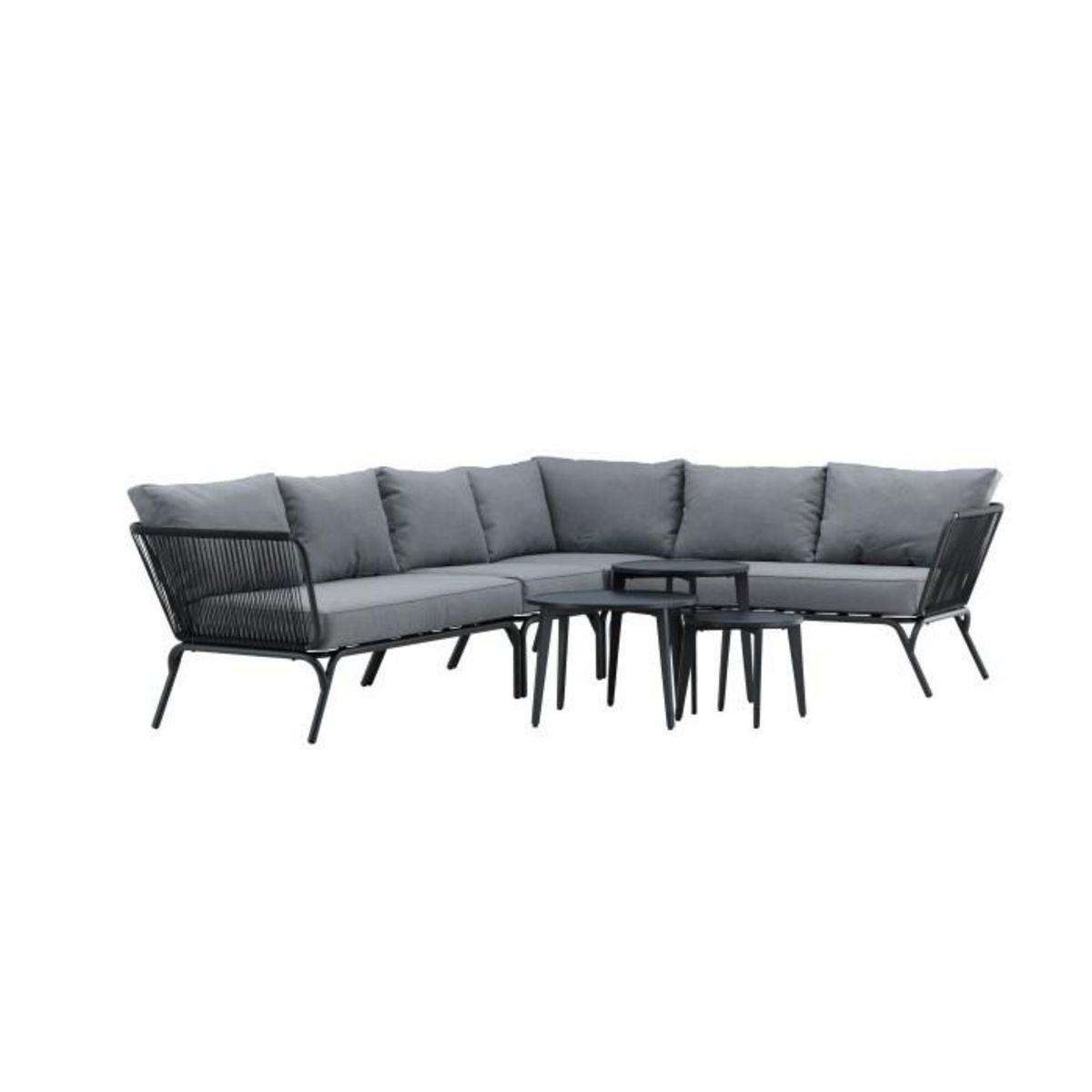 Paris Prix Salon d'Angle de Jardin  Roxo  283cm Noir