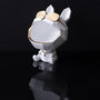 Voir la diapositive 4 : Paris Prix Statuette & Vide-Poche  Chien à Lunettes  23cm Blanc
