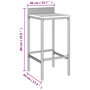 Voir la diapositive 6 : VIDAXL Ensemble de bar jardin 5 pcs gris poly rotin/bois massif acacia