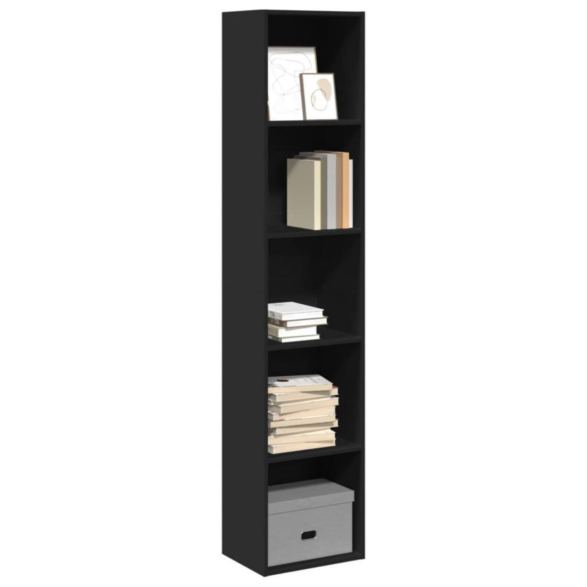 VIDAXL Bibliotheque noir 40x30x189 cm bois d'ingenierie