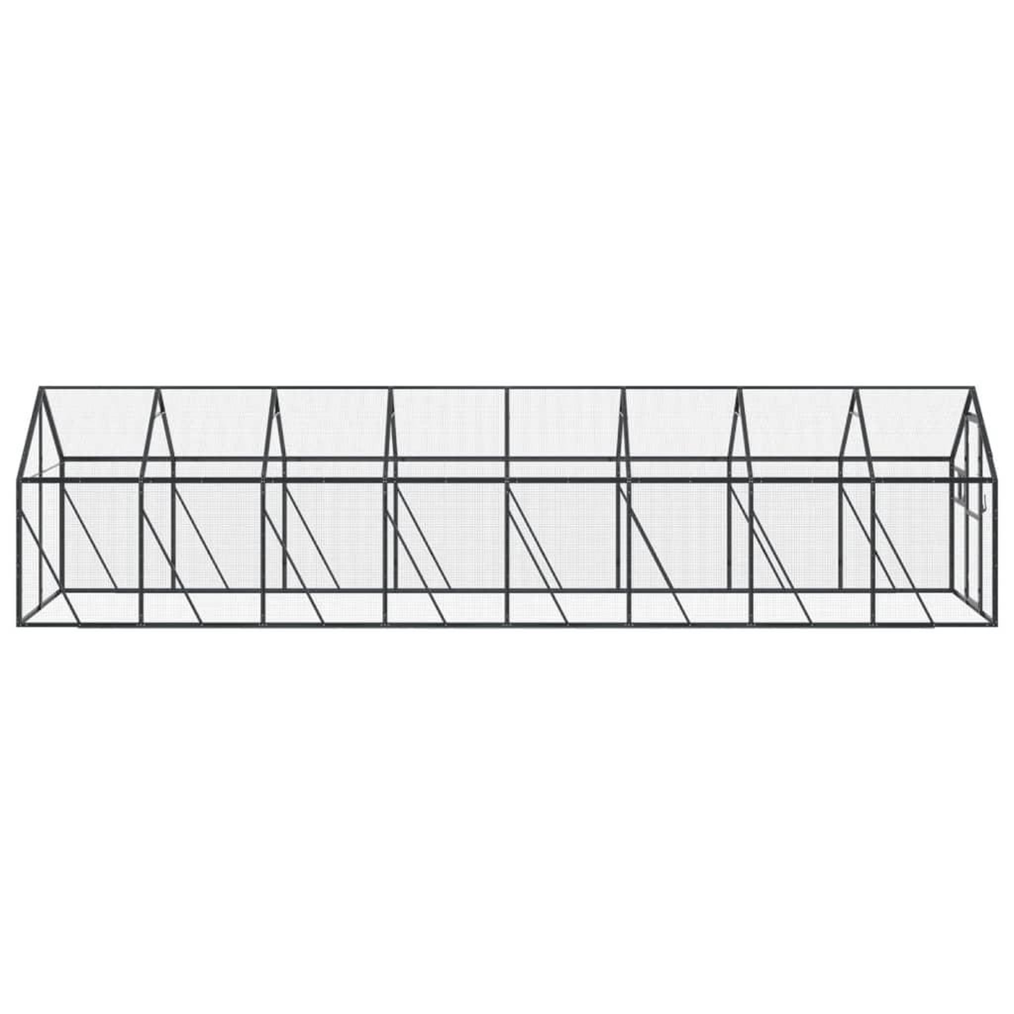 Voir la diapositive 4 : VIDAXL Voliere anthracite 1,79x8x1,85 m aluminium
