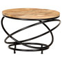 Voir la diapositive 1 : VIDAXL Table basse Noir 60x60x40 cm Bois massif de manguier brut