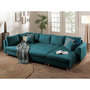 Voir la diapositive 3 : LISA DESIGN Rune - canapé panoramique avec pouf d'appoint - 7 places - style scandinave - gauche
