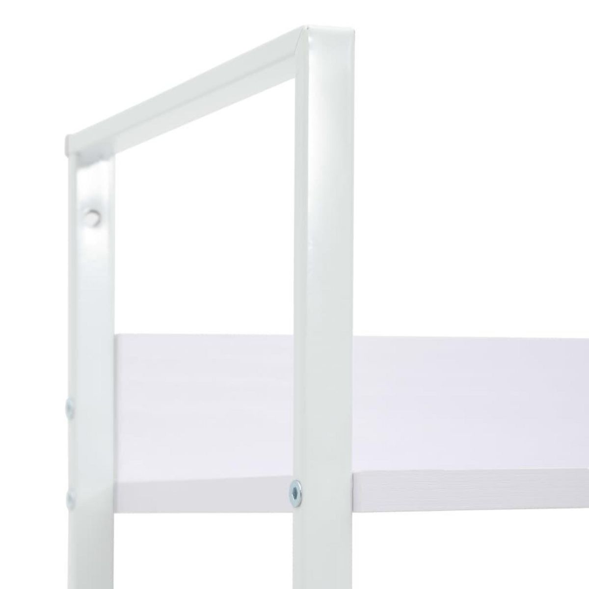 VIDAXL Bibliotheque a 4 niveaux blanc 60x27,6x124,5 cm bois ingenierie