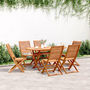 Voir la diapositive 1 : VIDAXL Chaises de jardin pliantes lot de 6 51x66x95 cm bois d'acacia