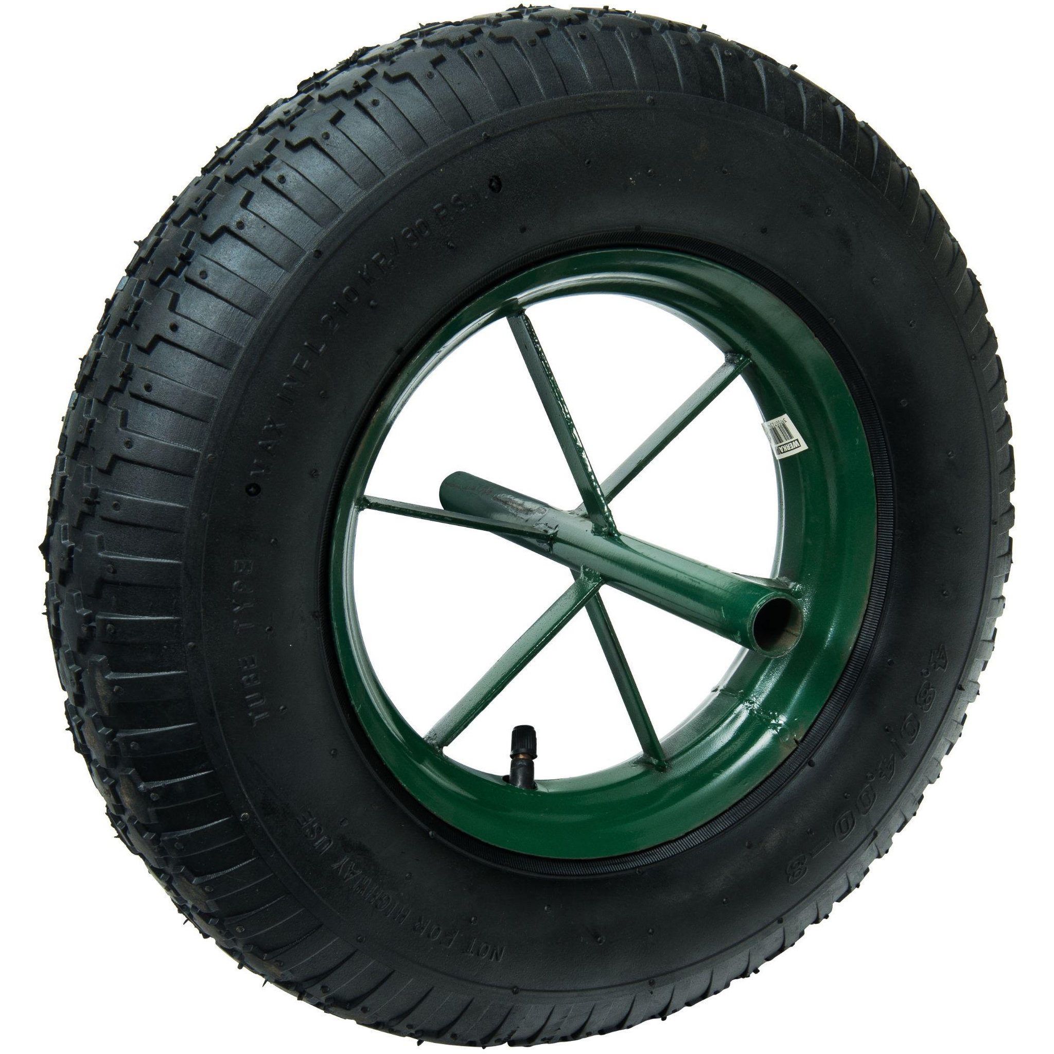 Voir la diapositive 2 : WERKAPRO Roue gonflable 15''  385x95  Axe de 20 mm