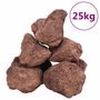 Voir la diapositive 2 : VIDAXL Roches volcaniques 25 kg rouge 10 30 cm
