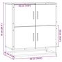 Voir la diapositive 6 : VIDAXL Buffet chene sonoma 68x35x76 cm bois d'ingenierie