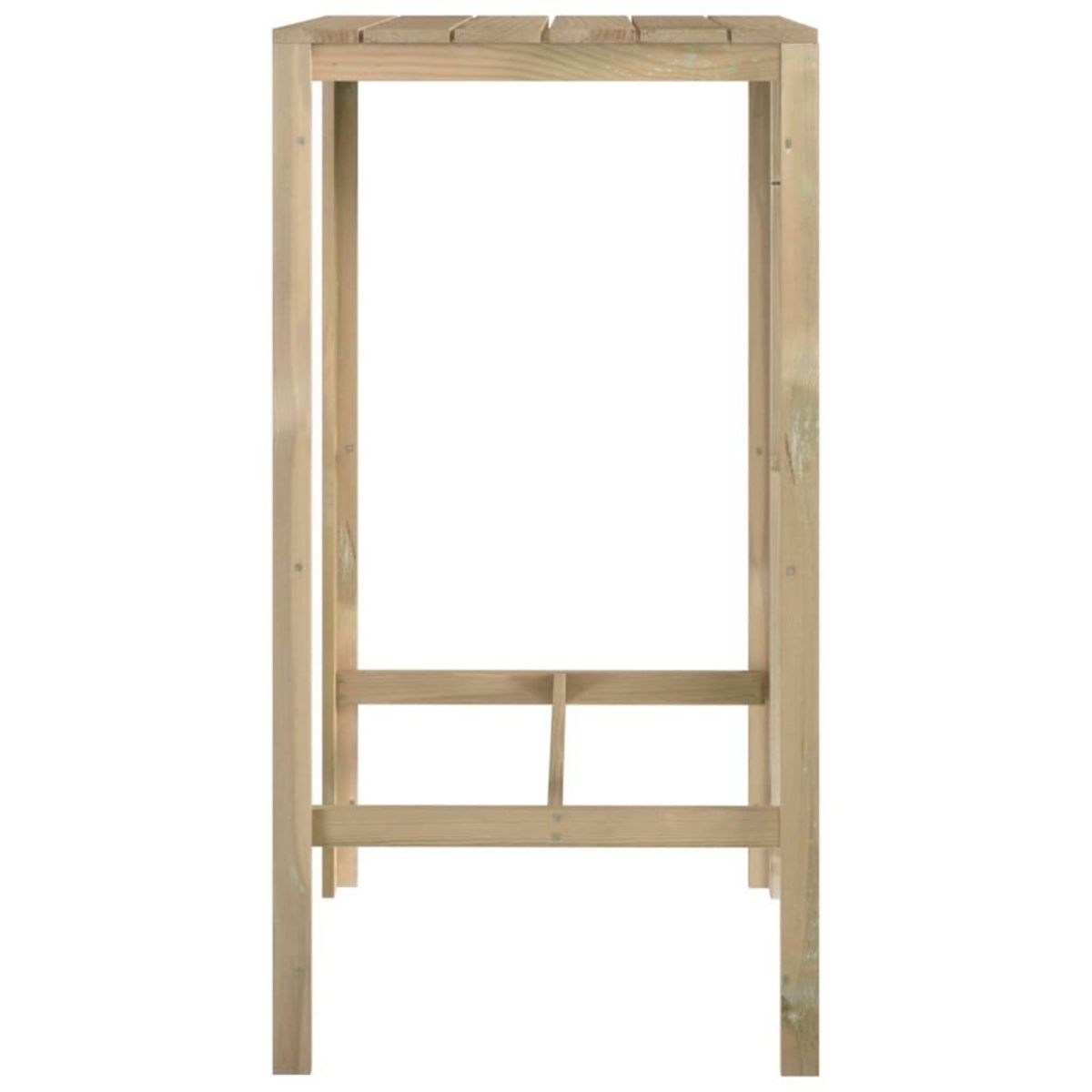 VIDAXL Table de bar 60x60x110 cm Bois de pin impregne