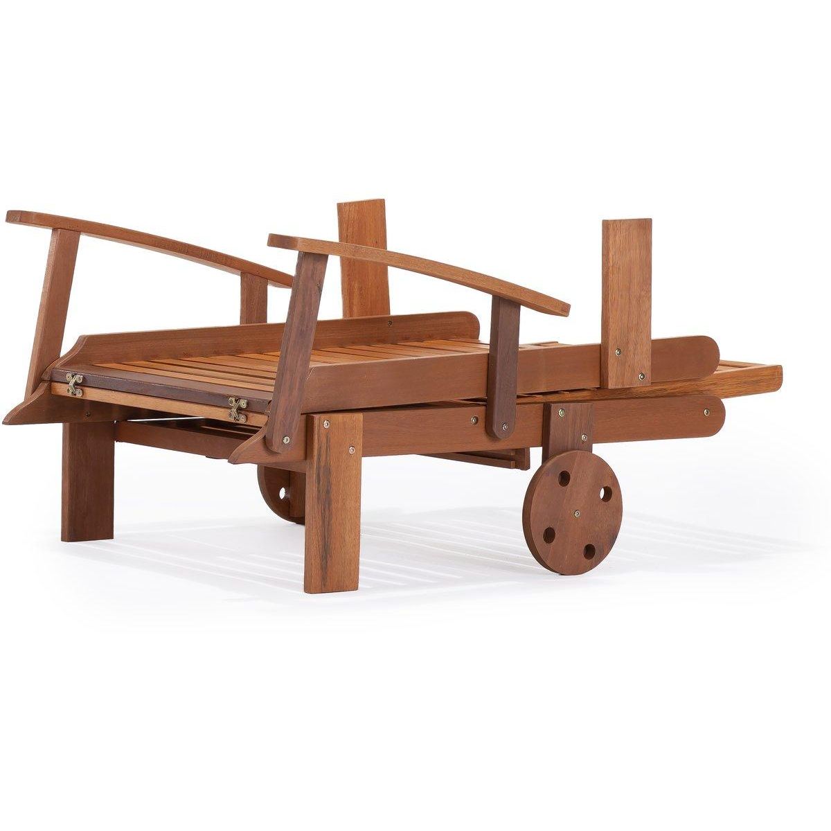 Habitat et Jardin Bain de soleil pliant en bois exotique  Tokyo  - Maple - Marron clair - Lot de 2