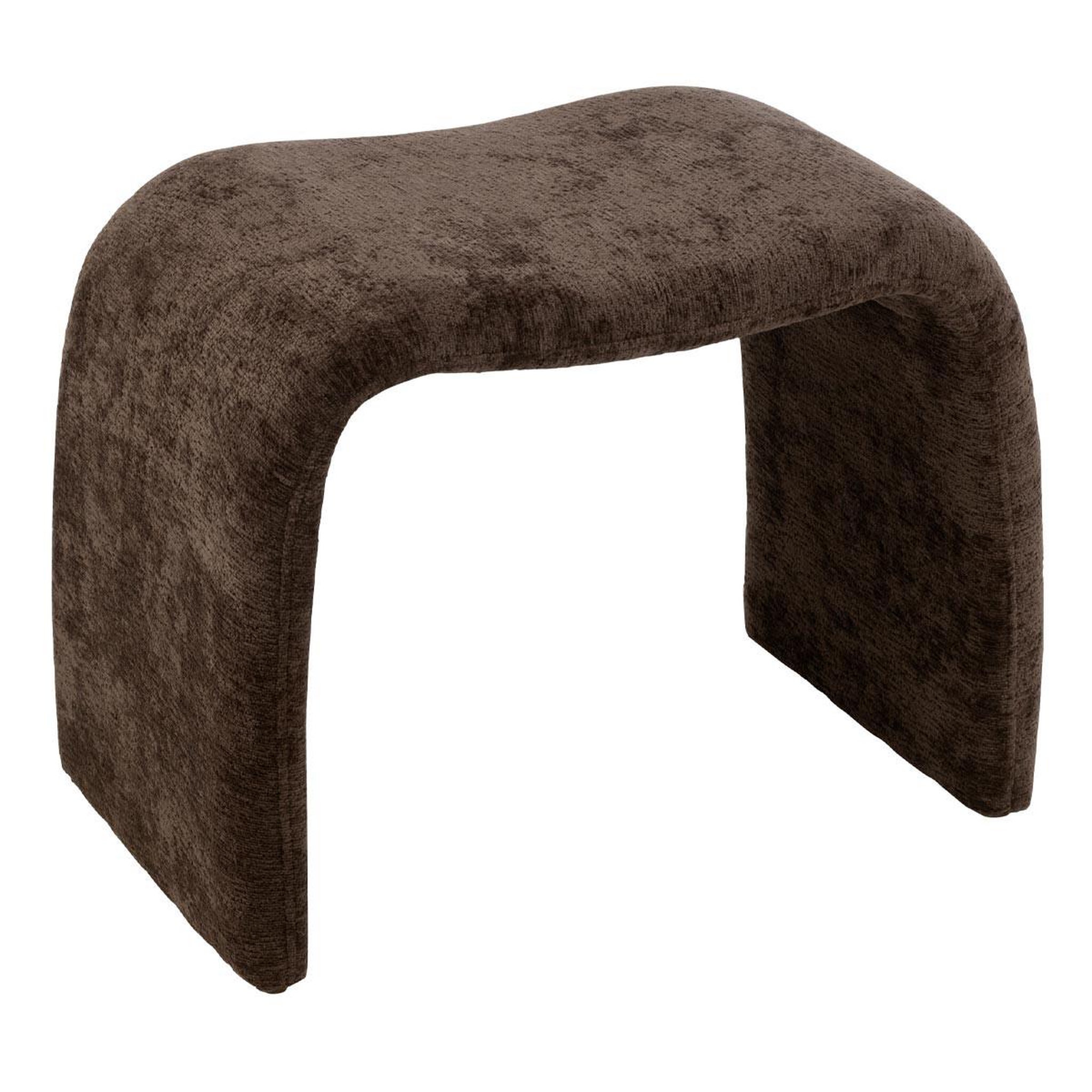 J-LINE Pouf design  anise  61cm marron foncé