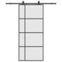 Voir la diapositive 2 : VIDAXL Porte coulissante kit de quincaillerie noir 90x205 cm verre ESG